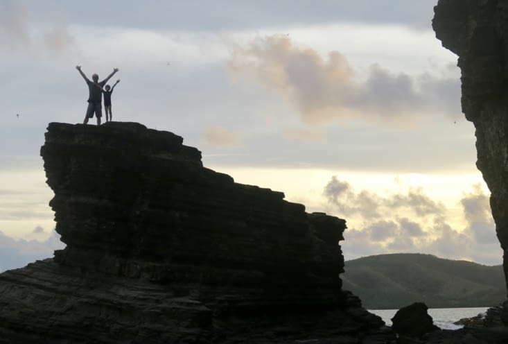 Escalade au bout de la baie.