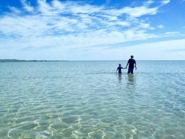 Le lagon est tellement peu profond...