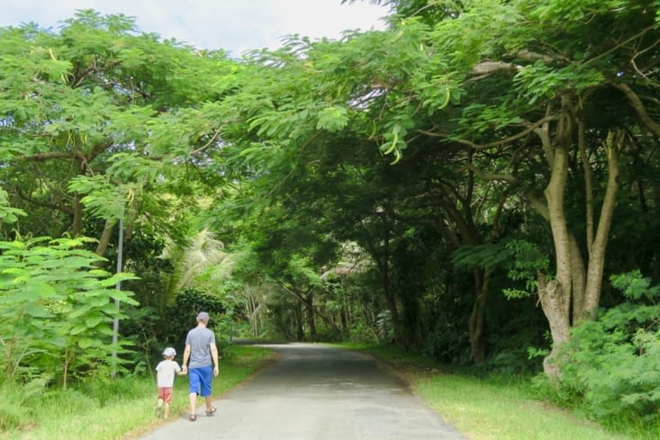 Sur la petite route qui traverse la tribu de Lindéralique.