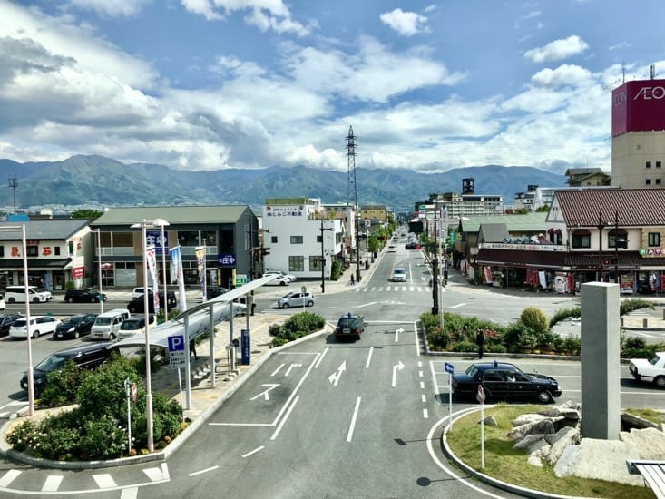 Arrivée à la gare d’Isawa-onsen, la plus proche de Koshu.