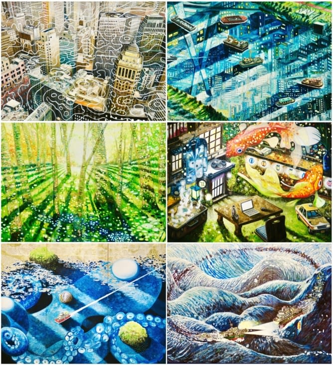 Coup de cœur pour ces œuvres colorées, oriniriques, fantasmagoriques...