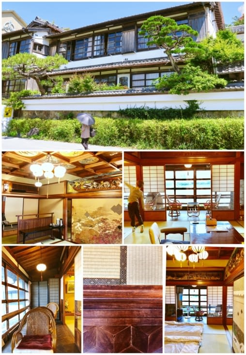 Tout d’abord, notre ryokan, au bord de la rivière...