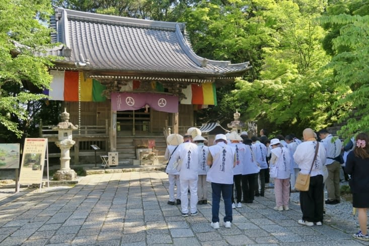 Un groupe de pèlerins.