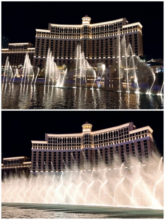 Le Bellagio, avec ses spectacles de jets d’eau en musique...
