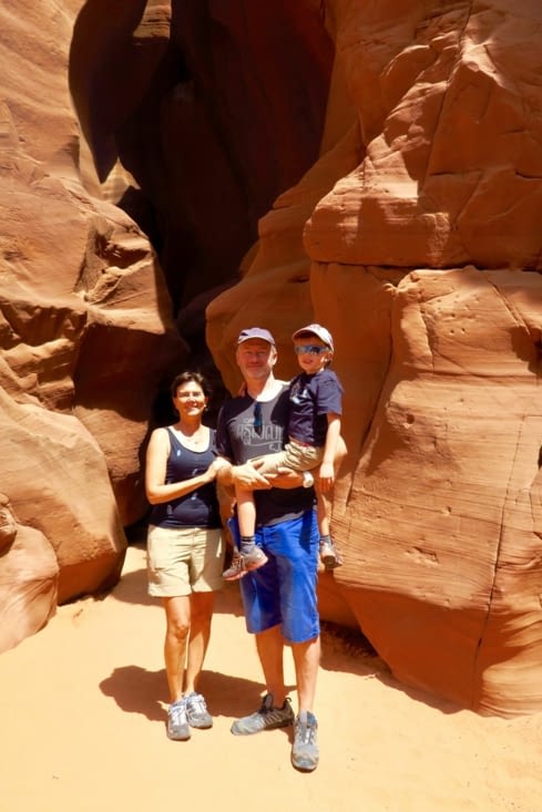 A la sortie du canyon, éblouis par le soleil...