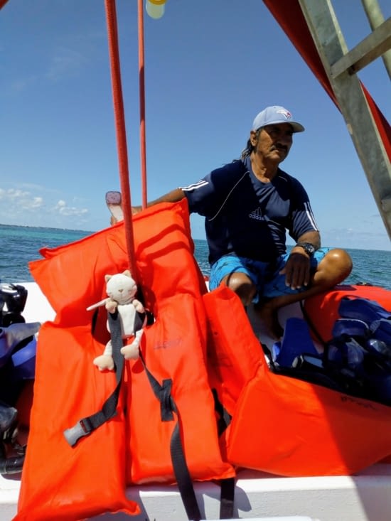 Première  sortie en mer Doudou Sapiens, sous la surveillance du Captain!