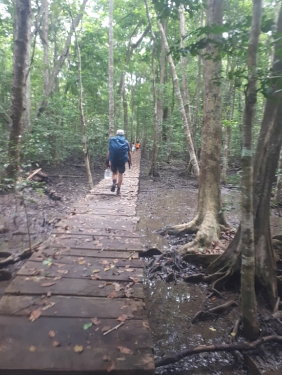 La traversée jusqu'au village