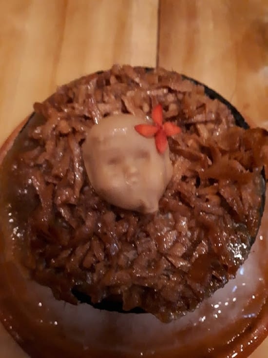 Pour moi un ramequin  de sucrerie locale