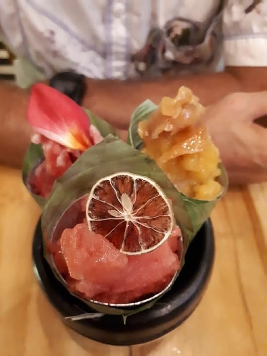 Pour Stefan dessert 3 cônes fruits frais