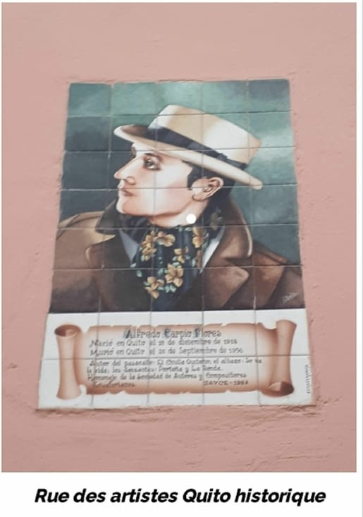 Rue des artistes Quito historique