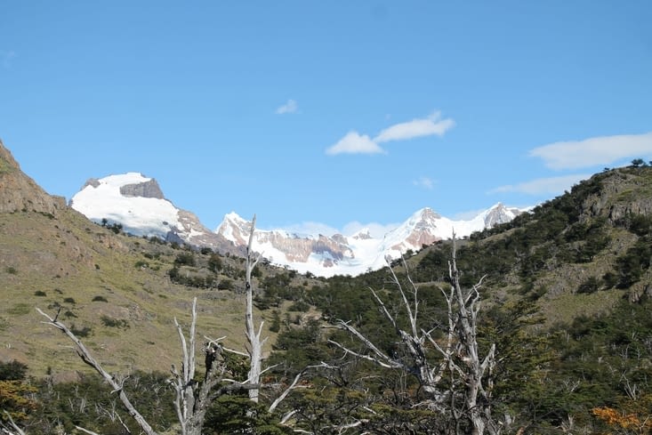 Le glacier en fond