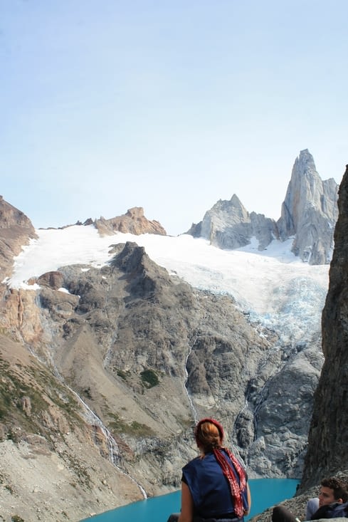 Le glacier en fond