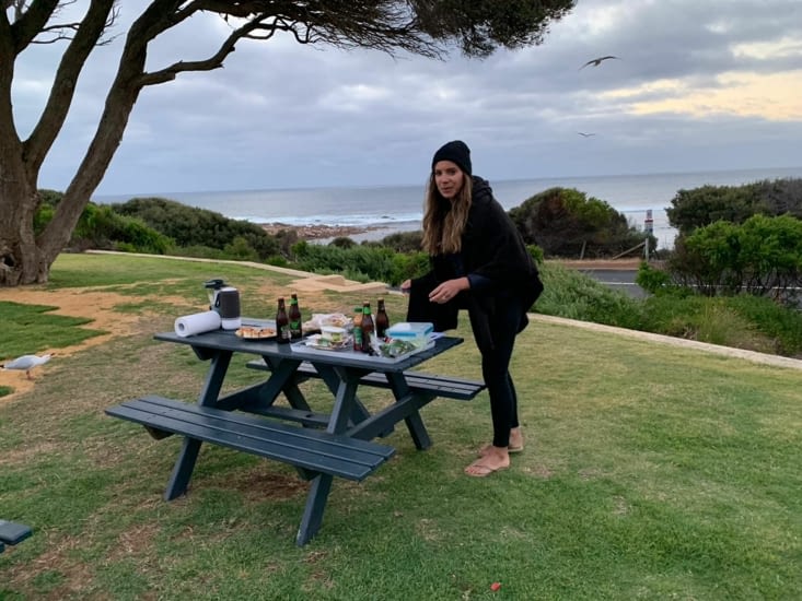 Yallingup Beach Caravan park ! Préparation du dîner vue sur le spot !?