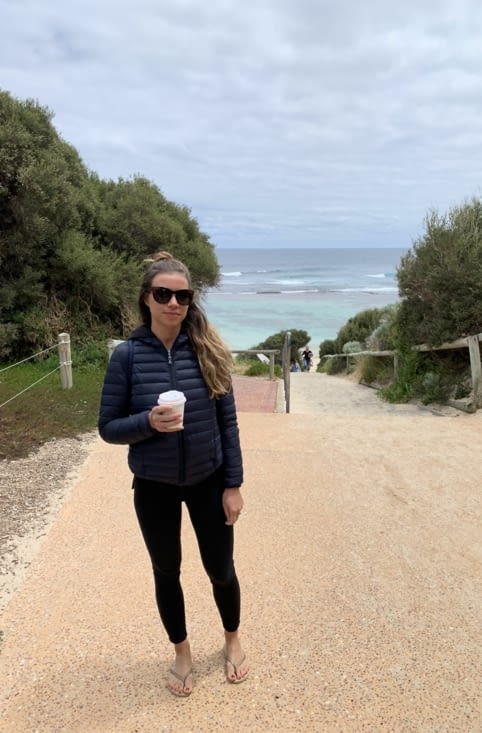 Style à l’autralienne ! Morning flat white coffee en regardant les vagues !