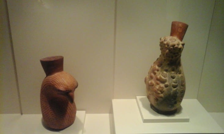 Le musée d'arts précolombiens. Ici des céramiques de la civilisation Moche (ma préférée!)