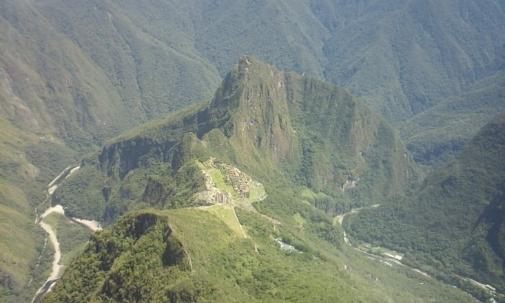 Paysage depuis la Montaña Machu Picchu