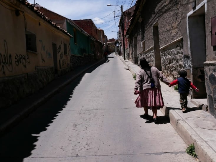 Les rues de Potosi - Chola y nino <3