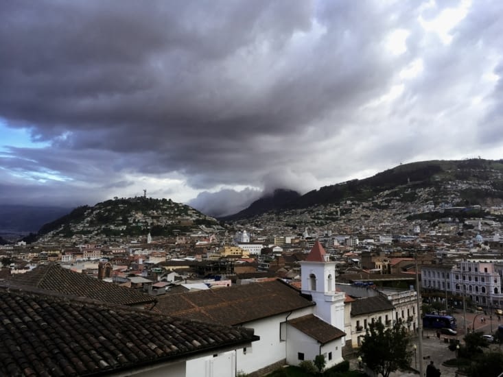 Quito - Jolie vue sur la ville depuis notre auberge