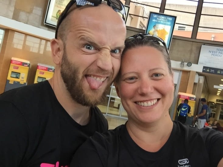 12 juillet 2016 - 20h15 - Gare de Dijon : les sourires sont là, mais nous sommes encore fatigués de la fiesta du week-end dernier
