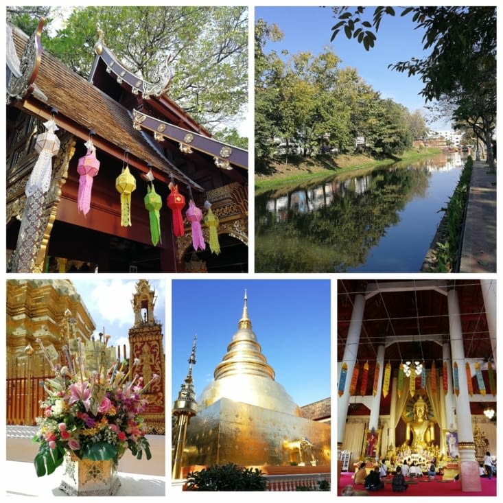 Les fabuleux temples de Chiang Mai et ses douves bordées d'arbres