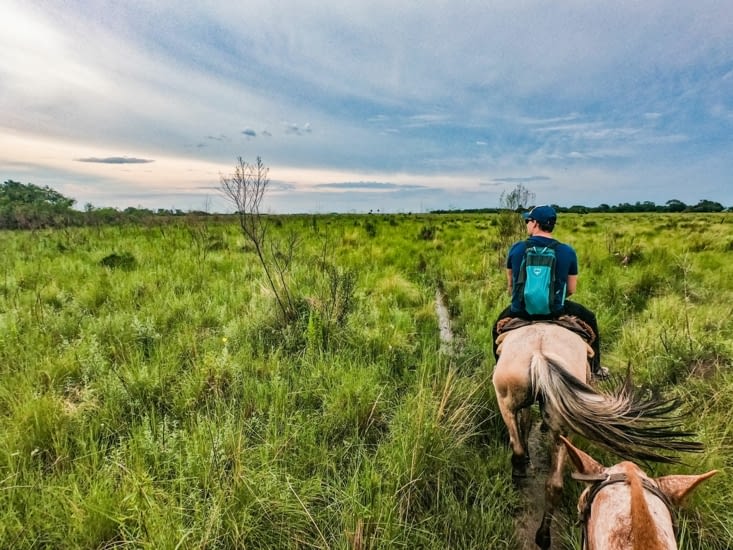 A cheval à travers la pampa
