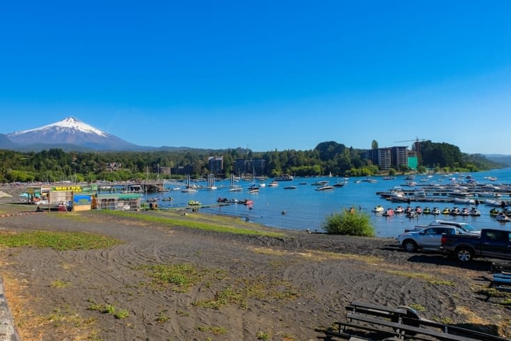 Pucón - le port & le volcan Villarrica