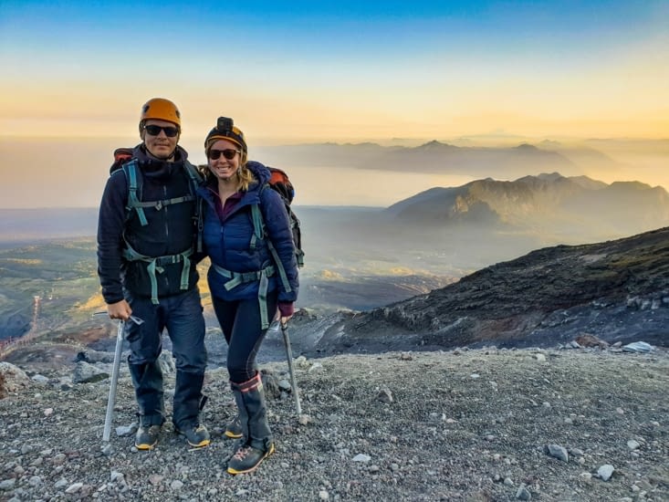 Volcan Villarrica - C'est parti pour le premier tiers