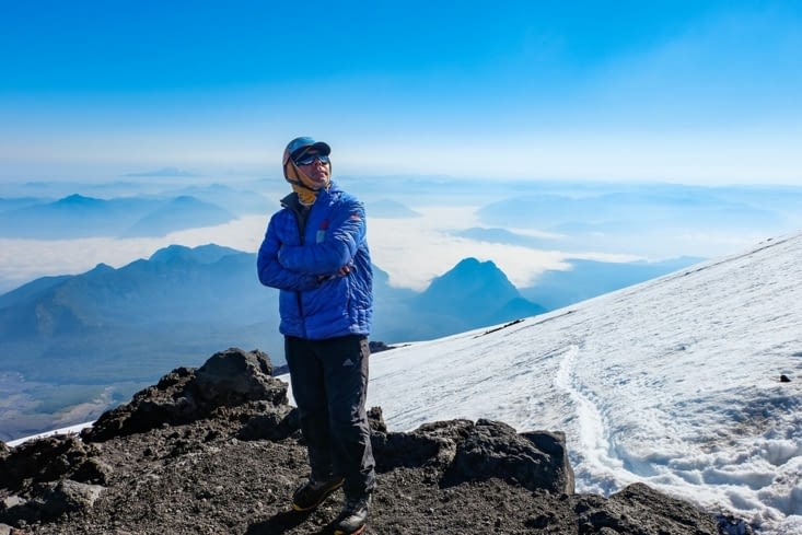 Volcan Villarrica - Petite pause avant le dernier tiers