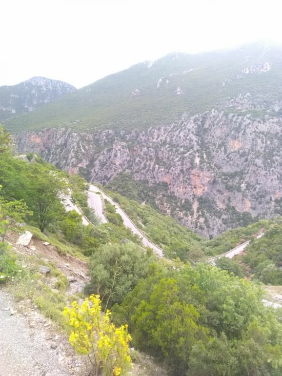 Une montée de 30 kms entre Kalamata et Sparte