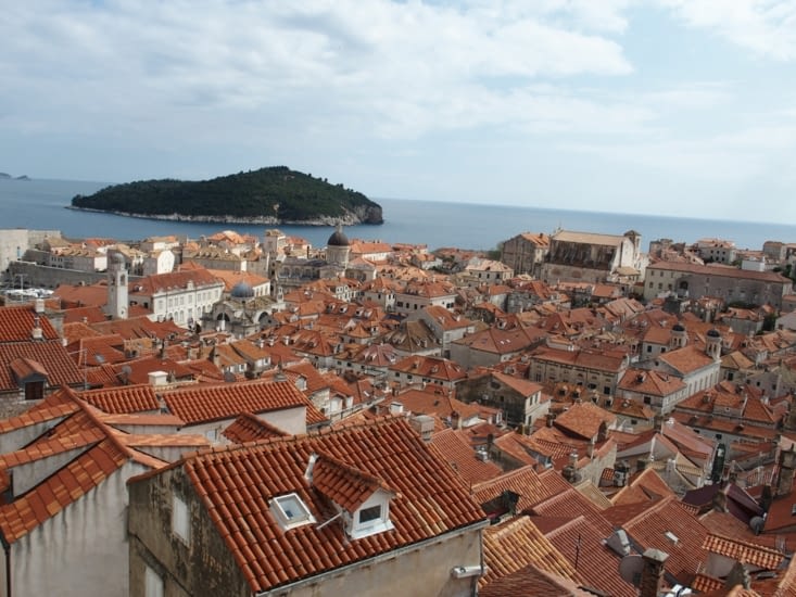 Du haut de la tour une vue plongeante sur Dubrovnik