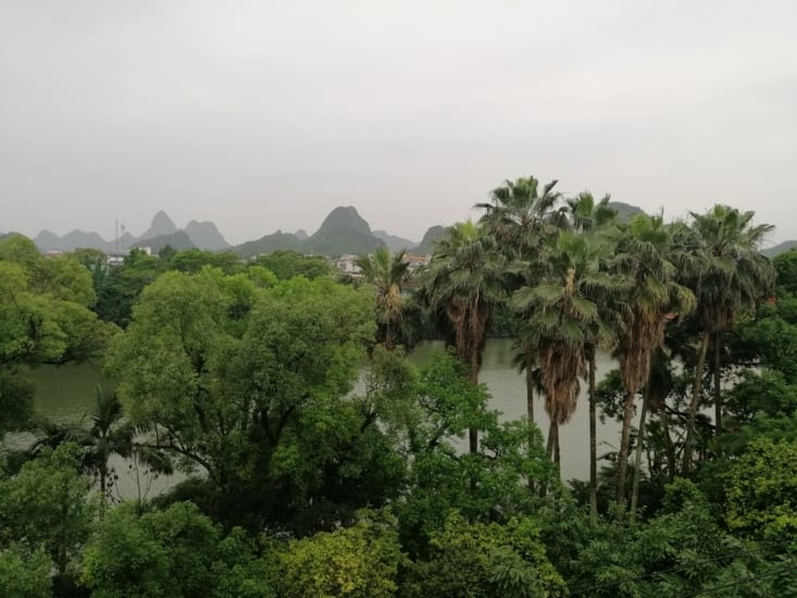 Vue depuis le rooftop de l'hôtel.