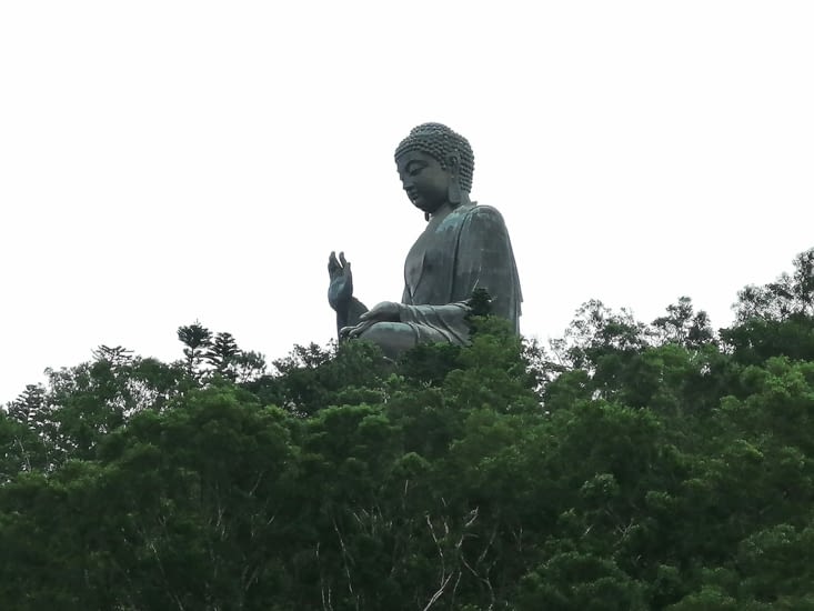 Le Bouddha géant de l'île de Lantau.