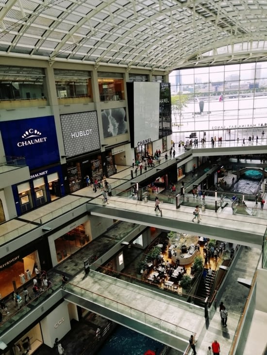 L'interieur du Marina Bay Sands.