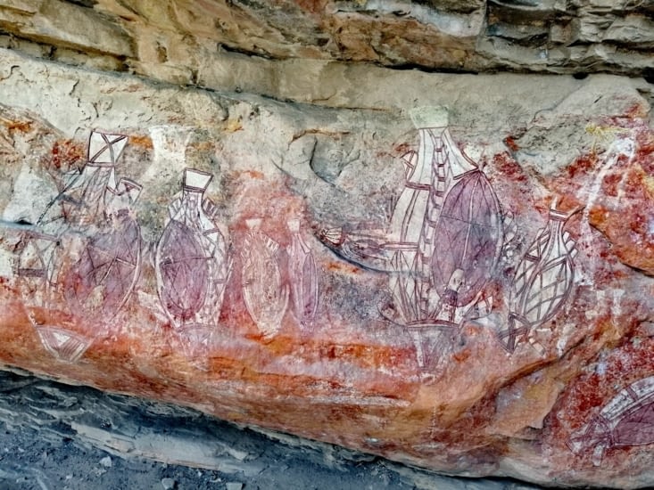 Les peintures rupestres de Nawulungur.