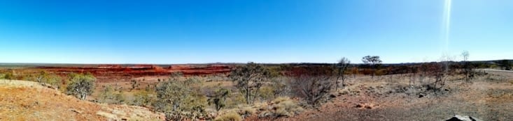 Sur les hauteurs de Tennant Creek.