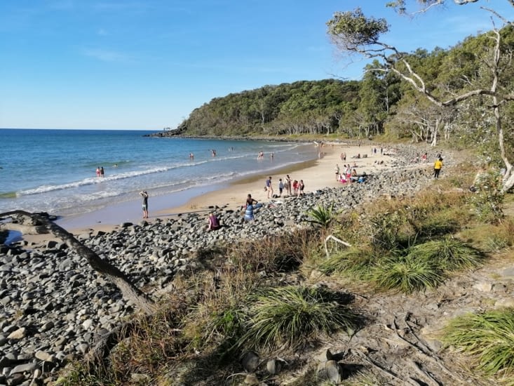Les dernières vagues de la journée.