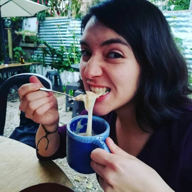 Un chocolat chaud avec du fromage... ils sont fous c'est colombiens !