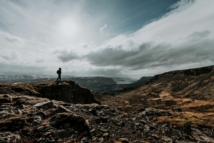 Paysage en redescendant de Glymur