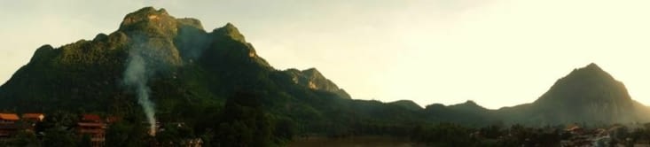 Coucher de soleil sur Nong Khiaw / Sunset on Nong Khiaw
