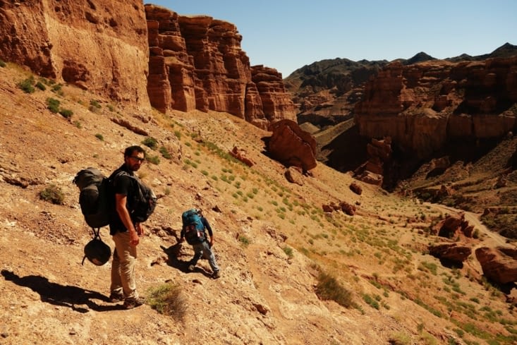 A la descente / On the way down in the canyon