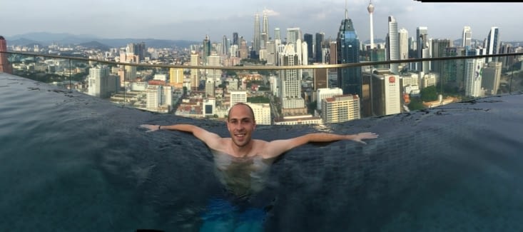 Rooftop Swimming and beautiful city view