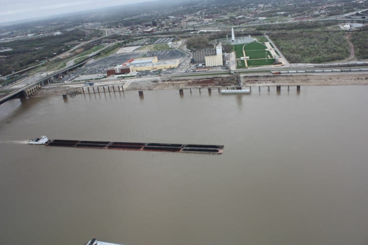 De l'autre... vue sur le Mississippi...