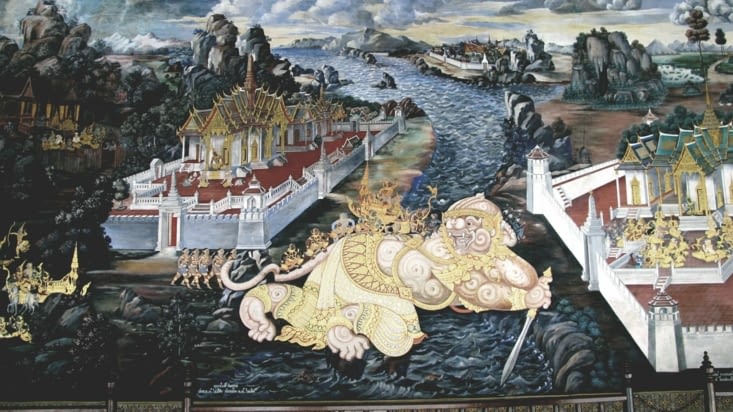 peintures murales Wat Phrat Kaeo