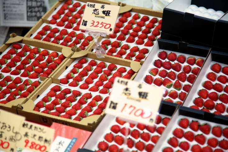 Fraises bien rangées !