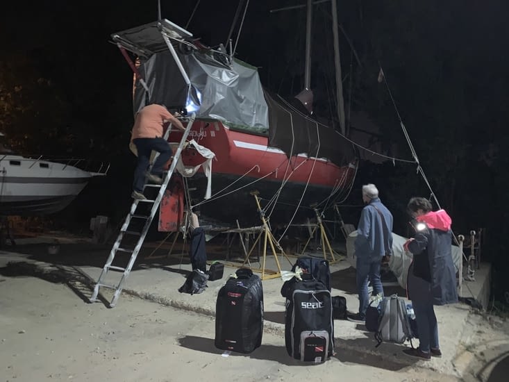 Notre arrivée au port de Gelves