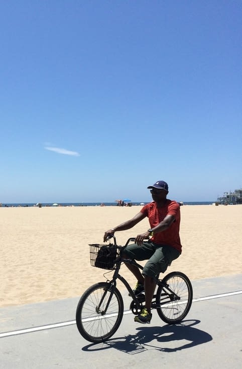 Vélo entre Santa Monica et Venice Beach