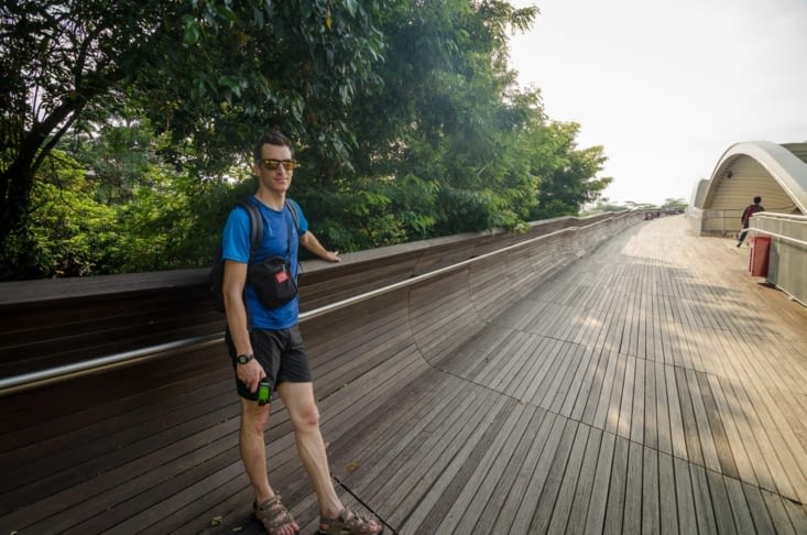 Henderson waves, une passerelle toute en bois