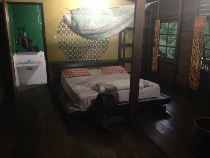Notre bungalow au lac Toba, à 5€ la nuit