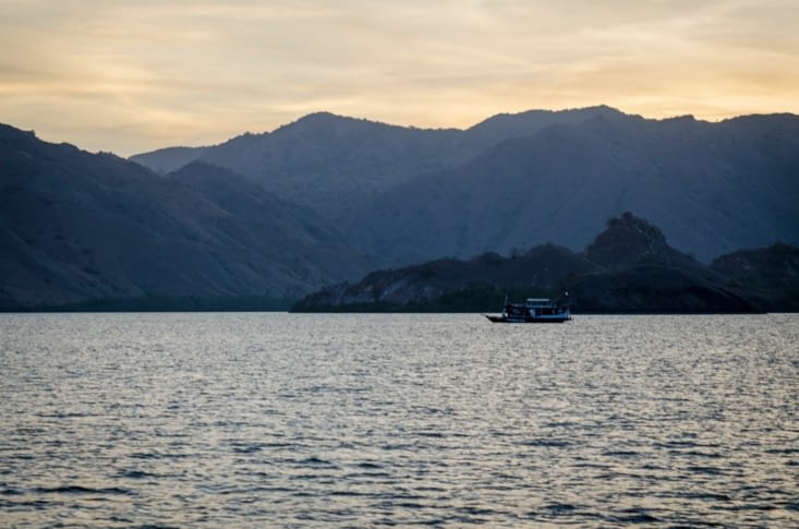 Coucher de soleil sur Komodo