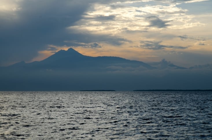 Coucher de soleil sur le Rinjani